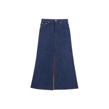 Maje Denim Midi Skirt