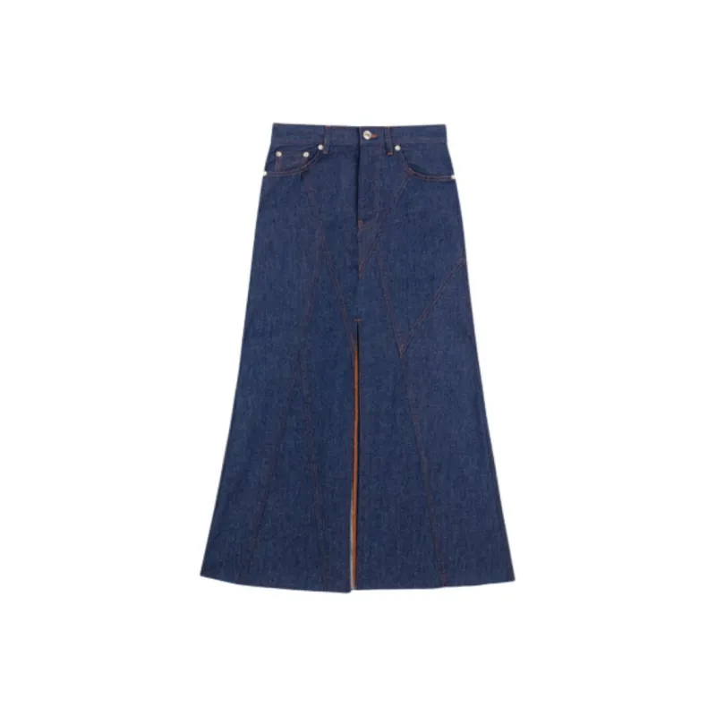Maje Denim Midi Skirt-0