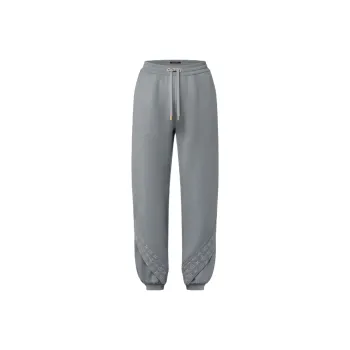 LOUIS VUITTON Knitted Sweatpants Women's Gray
