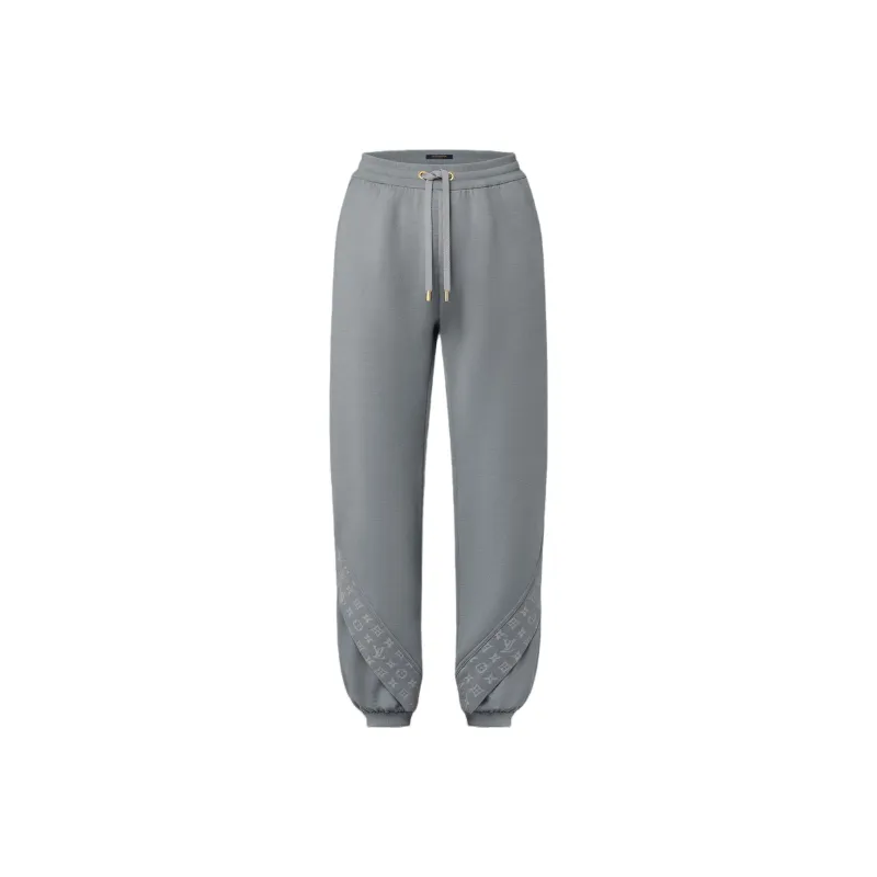 LOUIS VUITTON Knitted Sweatpants Women's Gray-0