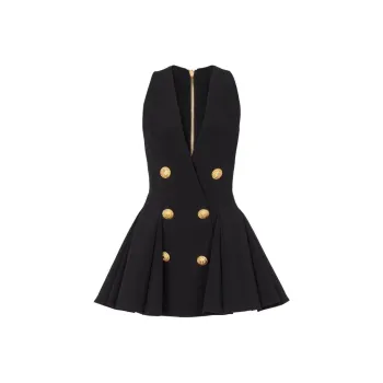 BALMAIN Double-breasted Flared Minidress