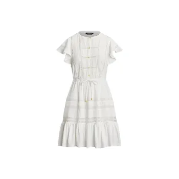 Polo Ralph Lauren Short Sleeved Dresses Women's White