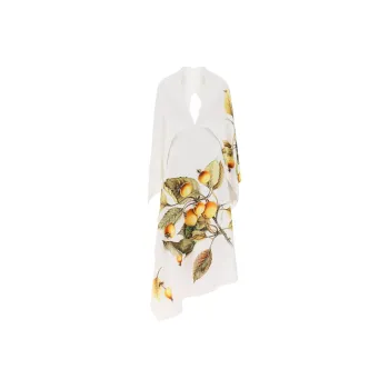 Ferragamo Asymmetric Open Back Midi Dress