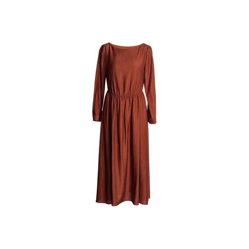 ROEYSHOUSE Long Sleeved Dresses Women's Caramel-0