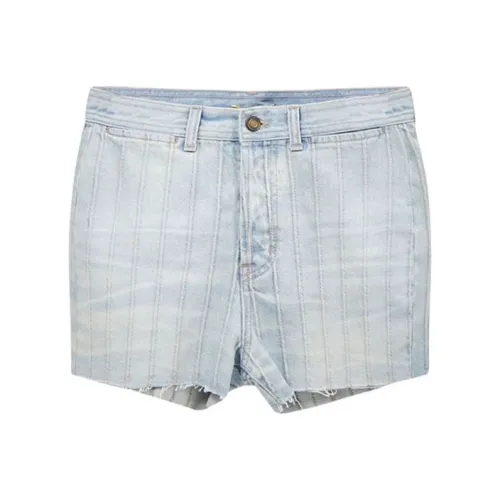 SAINT LAURENT Denim Shorts Women's Light Blue