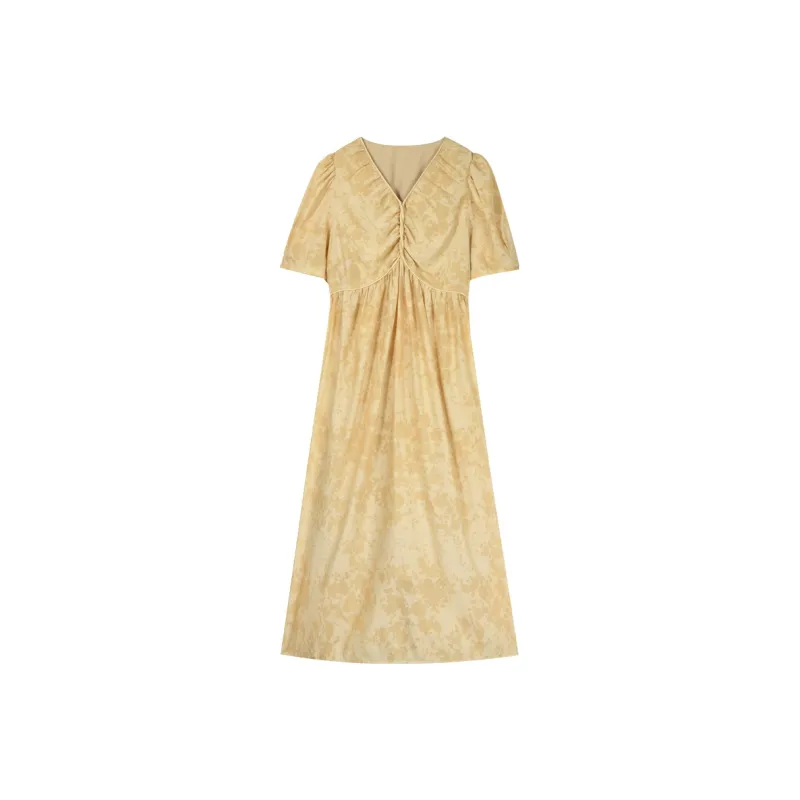 MISHOW Short-Sleeved Dresses Women's Gardenia Yellow-0