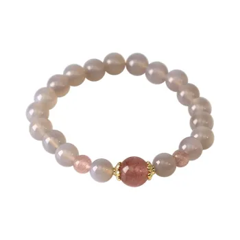 Cloudy Sky Natural Chalcedony Bracelets Women's