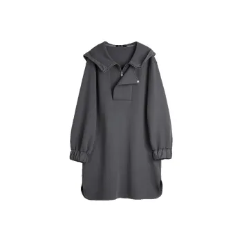 ELLE Long Sleeved Dresses Women's Dark Gray