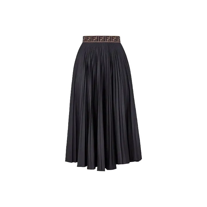 FENDI Casual Long Skirts Women's Black-0
