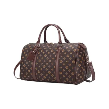 VIHUS PU Travel Bag Unisex Black/Brown