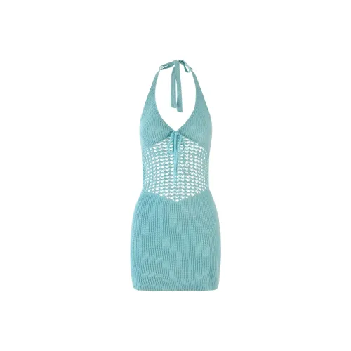 Tiger Mist DELTA MINI DRESS Slip Dresses Women's Light Blue