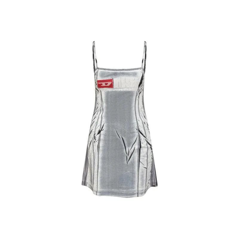 DIESEL Slip Dresses Women's Silver-0