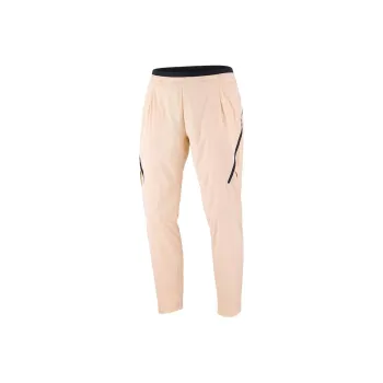 SALOMON RUNLIFE PANTS Knitted Sports Pants Women's Cream Brown