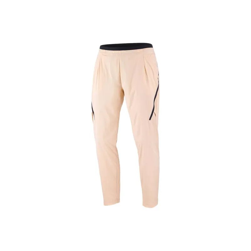 SALOMON RUNLIFE PANTS Knitted Sports Pants Women's Cream Brown-0