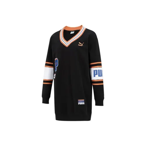 PUMA Long Sleeved Dresses Women's Black