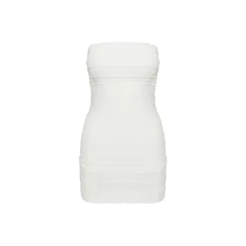 PRINCESS POLLY EDISUN STRAPLESS MINI DRESS Sleeveless Dress Women's White/White