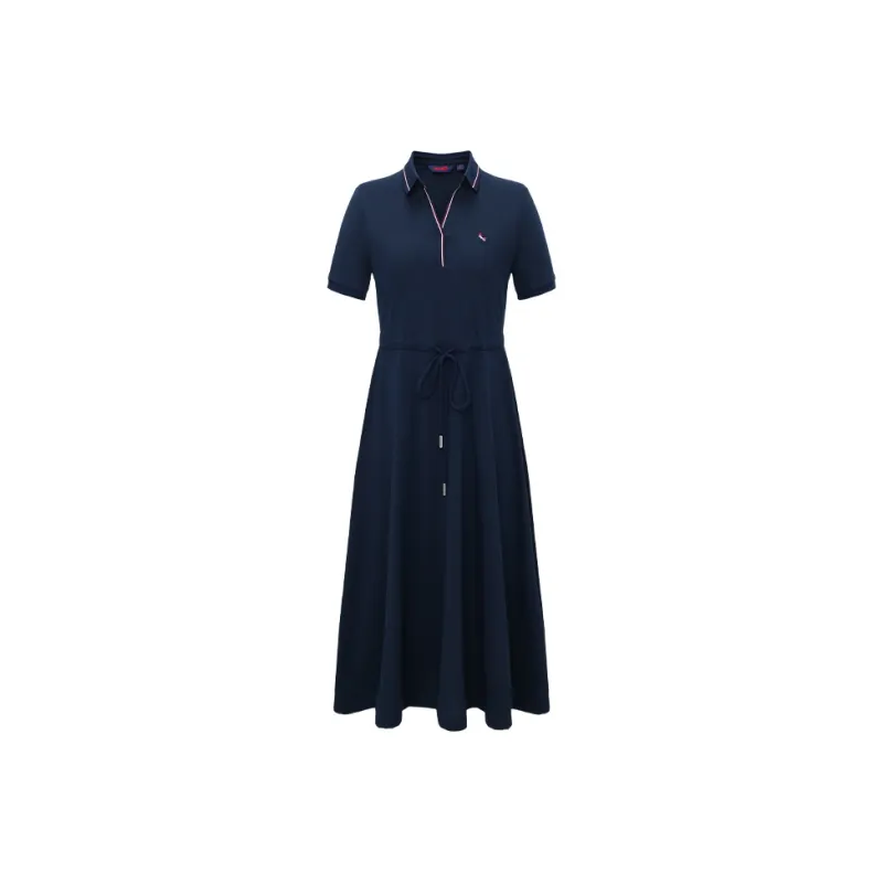 NAVIGARE Short Sleeved Dress Women's Navy Blue-0