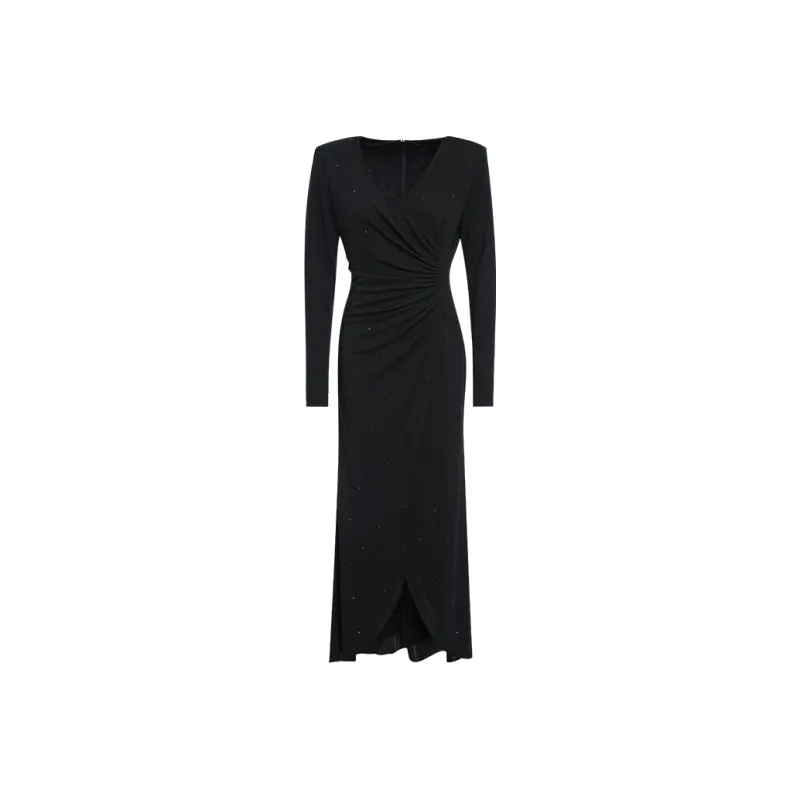 BESIONIA FW24 Long Sleeved Dresses Women's Black-0
