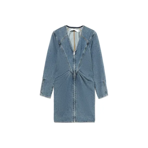 IRO Long Sleeved Dress Women's Denim Blue
