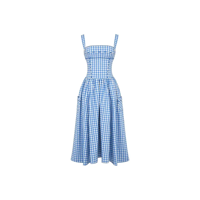 HOUSE OF CB VIVIEN Slip Dress Women's BLUE/Blue-0