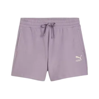 PUMA CLASSICS CLASSICS Ribbed Shorts Women's Casual Shorts Women's Light Plum