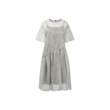 THE SEA LIFE Short Sleeved Dress Women's Shimmer Green