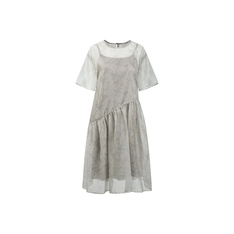 THE SEA LIFE Short Sleeved Dress Women's Shimmer Green-0