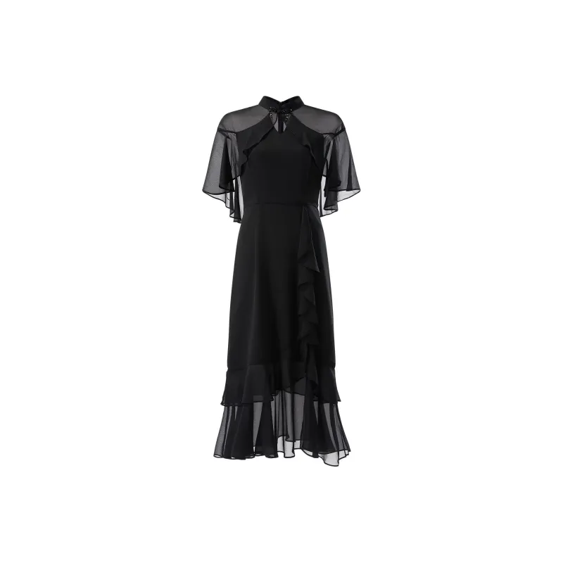 AUI Short Sleeved Dress Women's Black-0