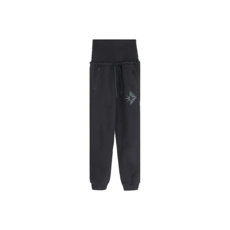 Adidas Knitted Sports Pants Women's Gray Black-0