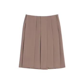 Lanvin High-Waisted Pleated Culotte Shorts