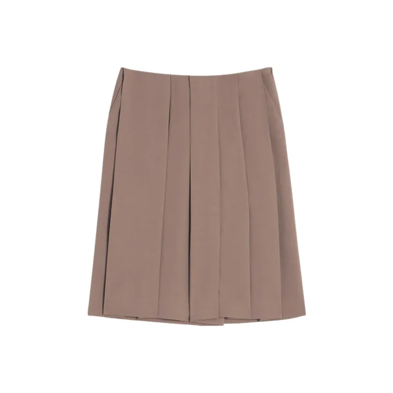 Lanvin High-Waisted Pleated Culotte Shorts-0