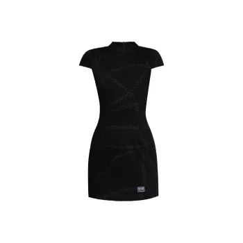 VERSACE Logo print Short sleeved Dress