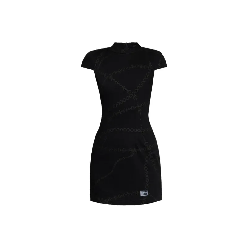 VERSACE Logo print Short sleeved Dress-0