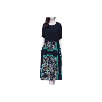 Mapping Short-Sleeved Dresses Women's Black