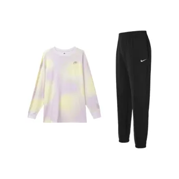 Nike Sweatshirt Sets Women's Light Purple/Black