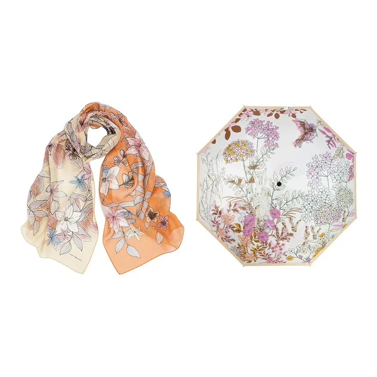 MARJAKURKI Mulberry Silk Scarves Women's-5