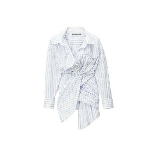 Alexander Wang Long Sleeved Dresses Women's White Blue