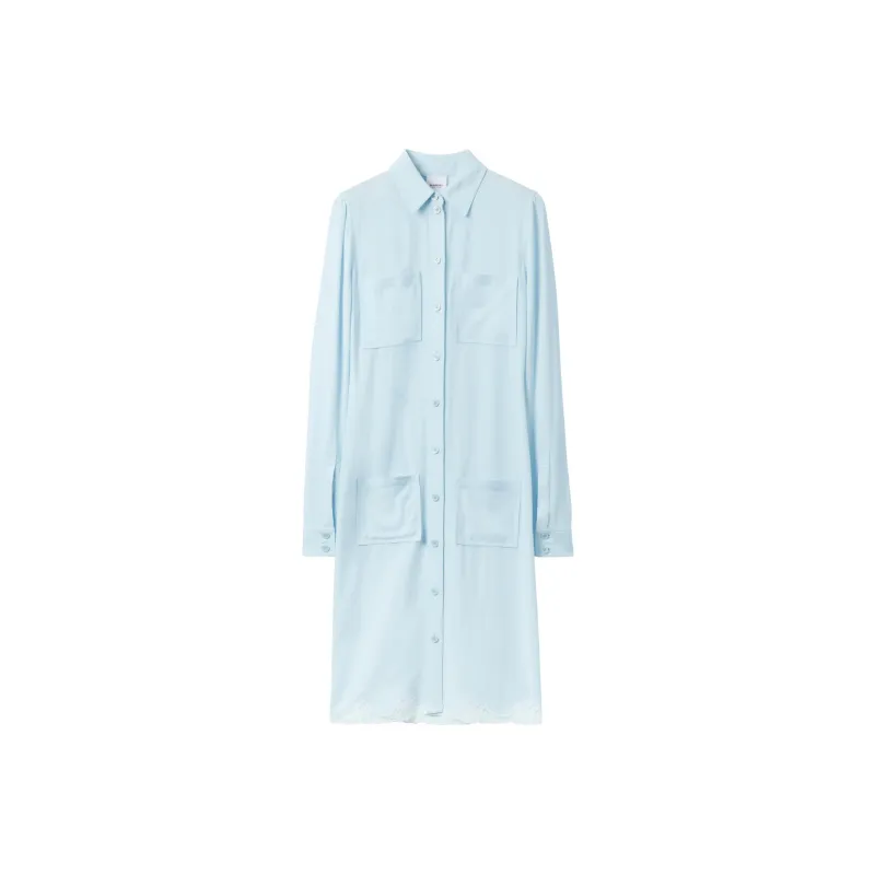 Burberry Lace trim Shirt Dress-0