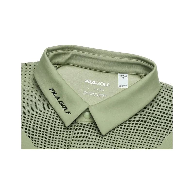 FILA Golf Series Polo Shirt Men's Water Parsnip Green-4