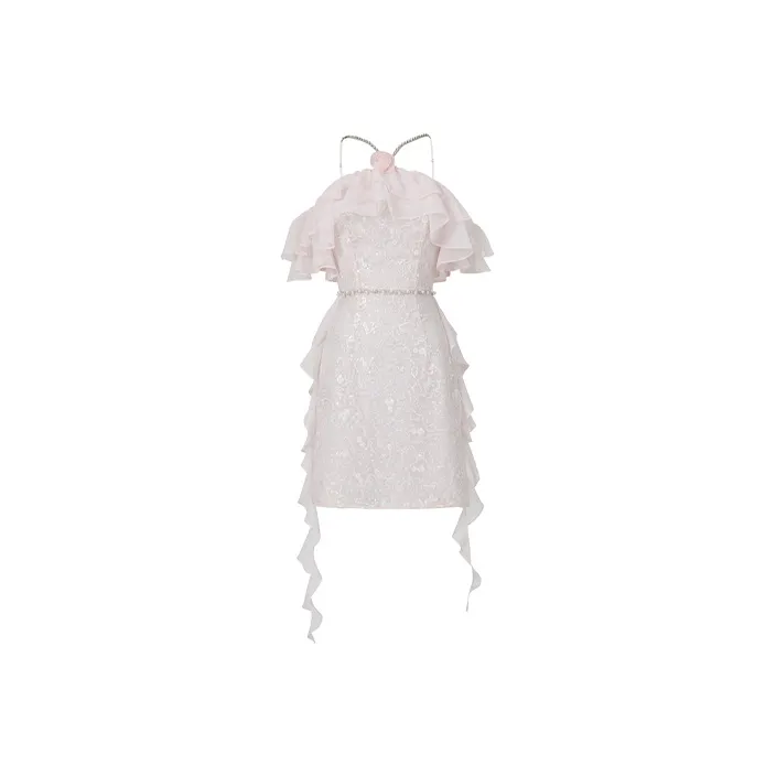 Misi Camii Short Sleeved Dresses Women's Pink-0