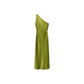 ZARA Sleeveless Dress Women's Olive Green