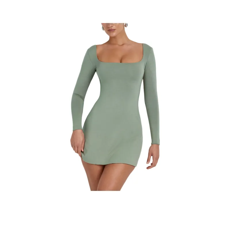 OH POLLY HOPE Long-Sleeved Dresses Women's Sage Green/Mouse Tail Grass Green-0