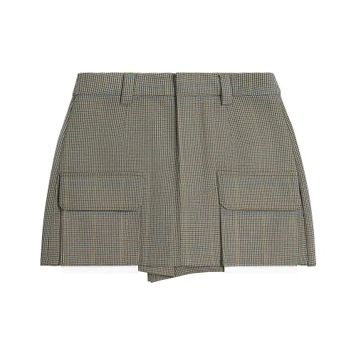 CALLED BACK Casual Shorts Women's Light Brown Plaid