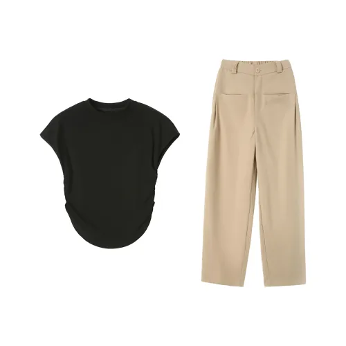 Local Gal Casual Suit Women's Black+Khaki