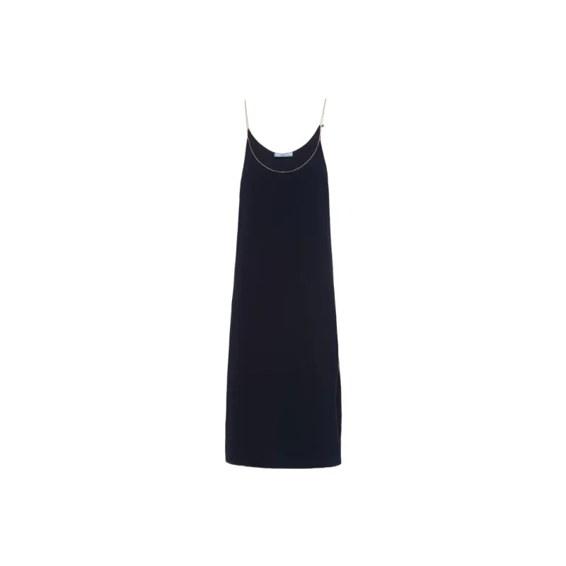 PRADA Chain-link Straps Slip Dress-0