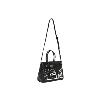 BONSAI STUDIO Microfiber Synthetic Leather Tote Handbag Regular Women's Black