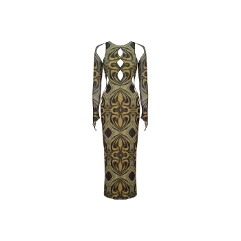 The Kript Long-Sleeved Dresses Women's Dark Green