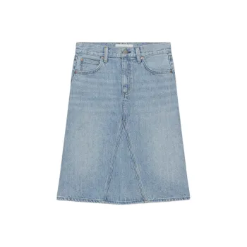 ARITZIA FW24 Denim Forum The '90s Midi Denim Skirt Denim Long Skirt Women's Bleu/Blue