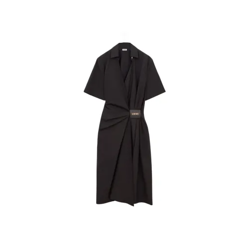 LOEWE SS25 Short Sleeved Dress Women's Black