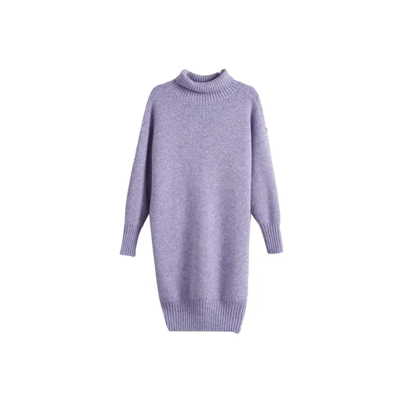 Olrain Long Sleeved Dresses Women's Purple-0